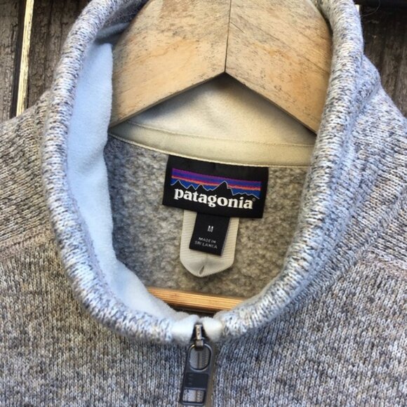 Patagonia better sweater 1/4 zip grey fleece jacket 25618 womens size medium - Picture 4 of 6